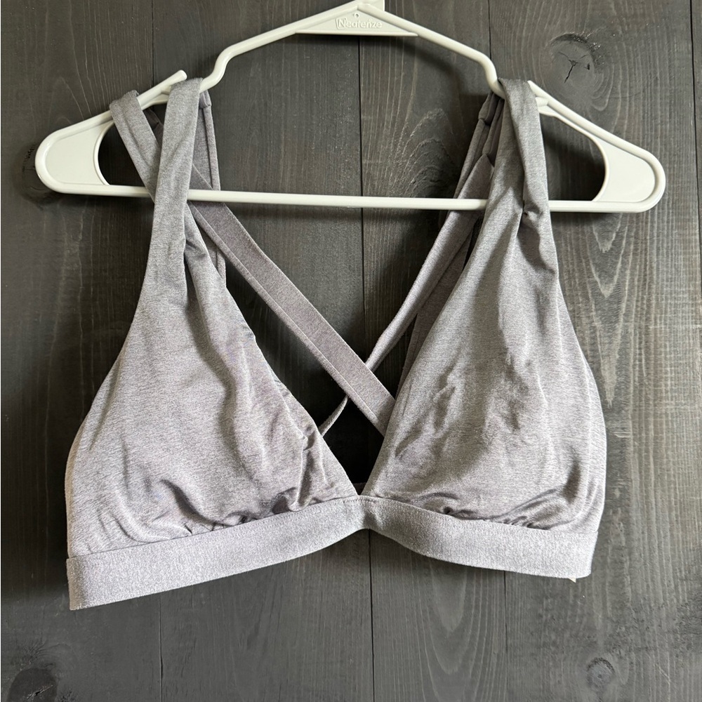 Athleta Purplish Gray Comfort Stretch Bra